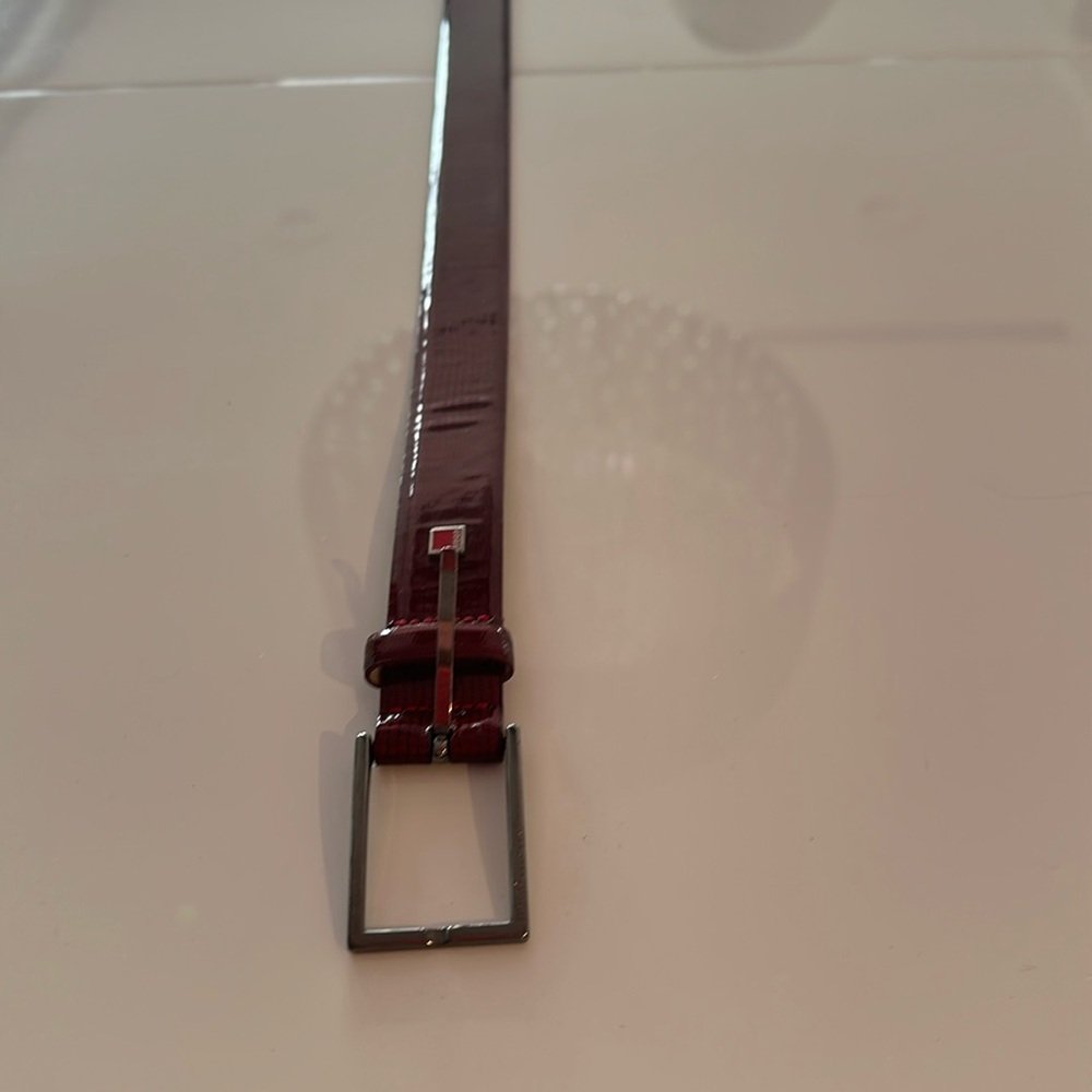 Hugo Boss patent leather in red/maroon